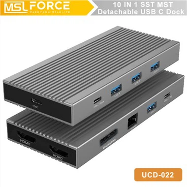 USB 3.2 Gen1 SST MST HUB, 2xHDMI 1xDisplayPort, 10 в 1